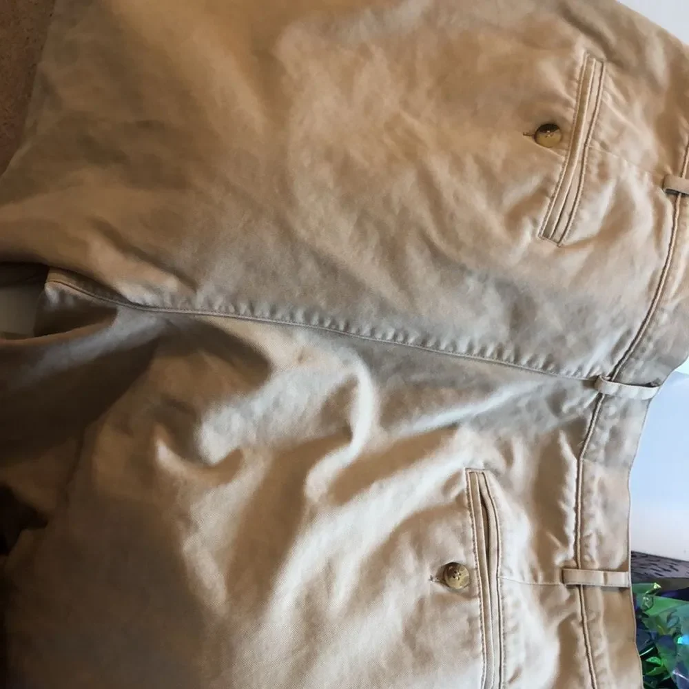 Lands End Fully Flannel Lined Khaki Tan Pants - Picture 5 of 5